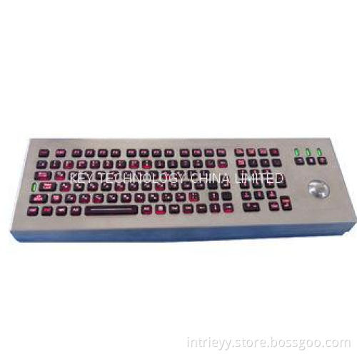 Desktop Backlit Explosion Proof Keyboard With Trackball , S